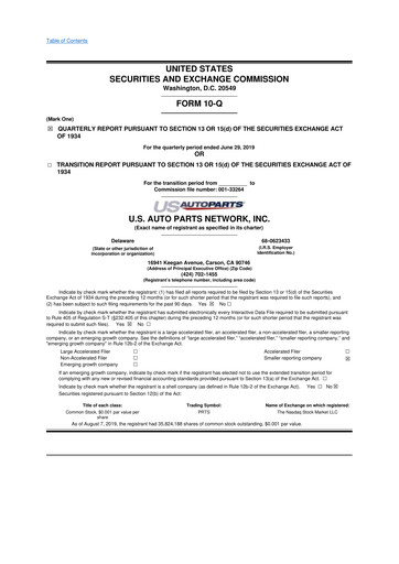 Thumbnail CarParts.com
 10-Q Quarterly Report FY2019 