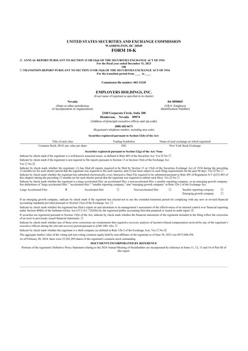 Thumbnail Employers Holdings 10-K Annual Report 2023