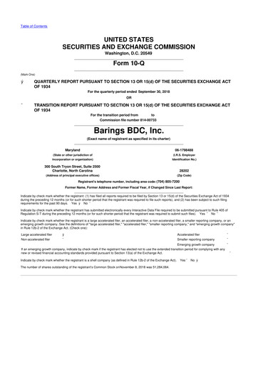 Thumbnail Barings BDC 10-Q Quarterly Report FY 