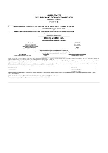 Thumbnail Barings BDC 10-Q Quarterly Report FY 