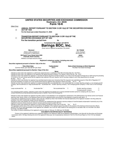 Thumbnail Barings BDC 10-K Annual Report 2025