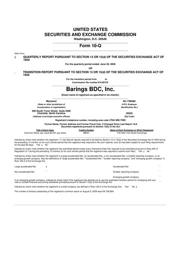 Thumbnail Barings BDC 10-Q Quarterly Report FY2026 