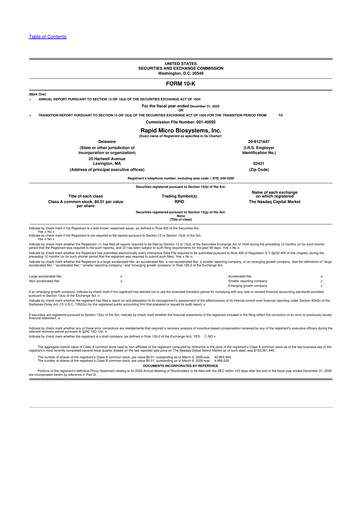 Thumbnail Rapid Micro Biosystems 10-K Annual Report 2025