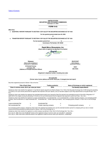 Thumbnail Rapid Micro Biosystems 10-Q Quarterly Report FY2026 