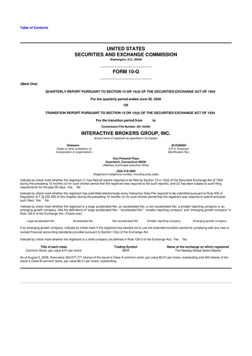 Thumbnail Interactive Brokers
 10-Q Quarterly Report FY2026 