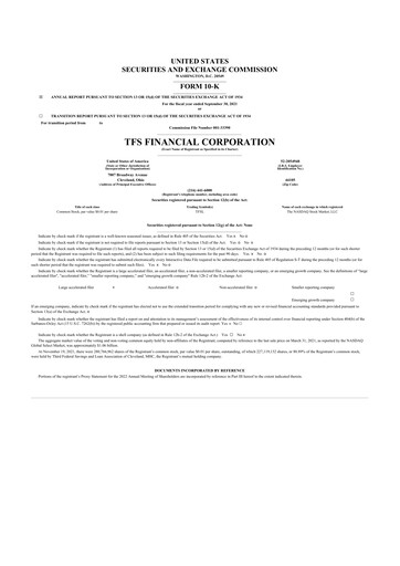 Vorschaubild TFS Financial 10-K Jahresbericht 2021