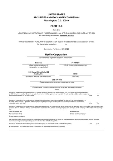 Thumbnail Redfin 10-Q Quarterly Report FY2018 