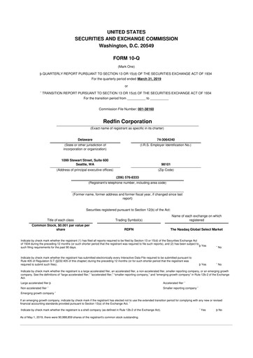 Thumbnail Redfin 10-Q Quarterly Report FY2019 