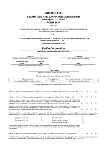 Thumbnail Redfin 10-K Annual Report 2019