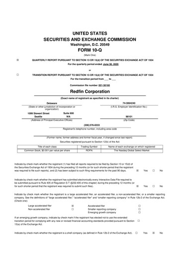 Thumbnail Redfin 10-Q Quarterly Report FY2020 