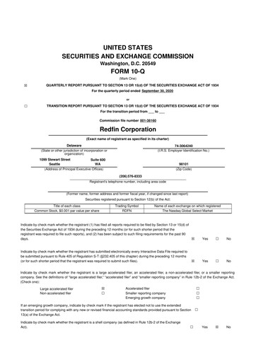 Thumbnail Redfin 10-Q Quarterly Report FY2020 