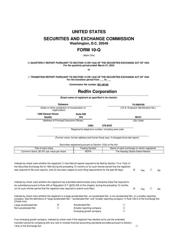 Thumbnail Redfin 10-Q Quarterly Report FY2024 