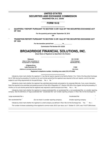 Thumbnail Broadridge Financial Solutions
 10-Q Quarterly Report FY2017 