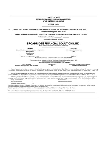 Thumbnail Broadridge Financial Solutions
 10-Q Quarterly Report FY2023 