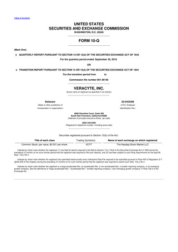 Thumbnail Veracyte 10-Q Quarterly Report FY2019 