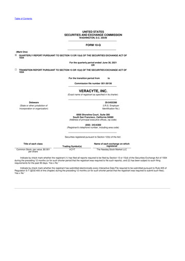 Thumbnail Veracyte 10-Q Quarterly Report FY2021 