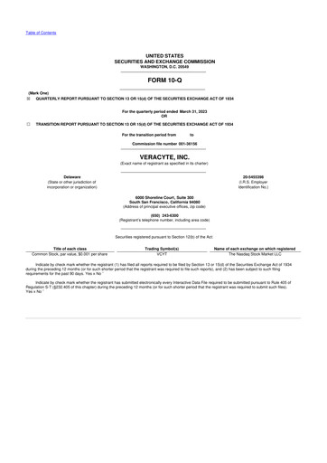 Thumbnail Veracyte 10-Q Quarterly Report FY2023 