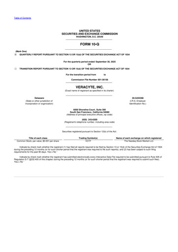 Thumbnail Veracyte 10-Q Quarterly Report FY2025 