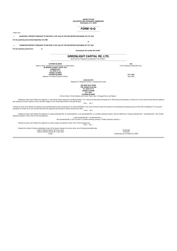 Thumbnail Greenlight Re 10-Q Quarterly Report FY 