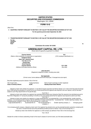 Thumbnail Greenlight Re 10-Q Quarterly Report FY2020 