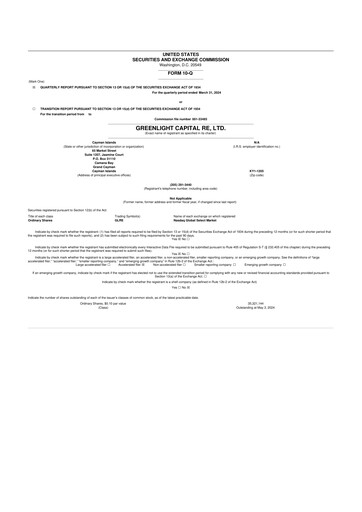 Thumbnail Greenlight Re 10-Q Quarterly Report FY2024 