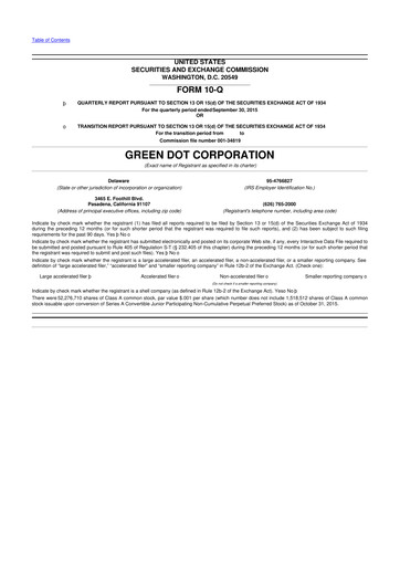 Thumbnail Green Dot 10-Q Quarterly Report FY2015 