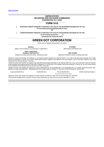 Thumbnail Green Dot 10-Q Quarterly Report FY2016 