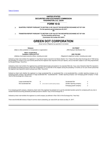 Thumbnail Green Dot 10-Q Quarterly Report FY2017 