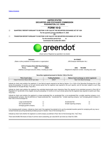 Thumbnail Green Dot 10-Q Quarterly Report FY2025 
