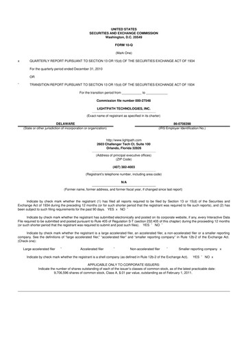 Vorschaubild LightPath Technologies 10-Q Quartalsbericht  