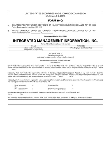 Vorschaubild Where Food Comes From 10-Q Quartalsbericht  