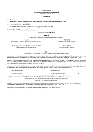 Thumbnail TherapeuticsMD 10-Q Quarterly Report FY2011 