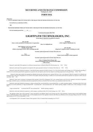 Thumbnail LightPath Technologies 10-K Annual Report 