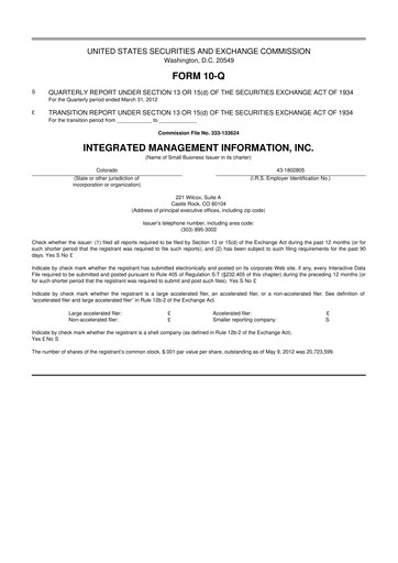 Vorschaubild Where Food Comes From 10-Q Quartalsbericht 2012 