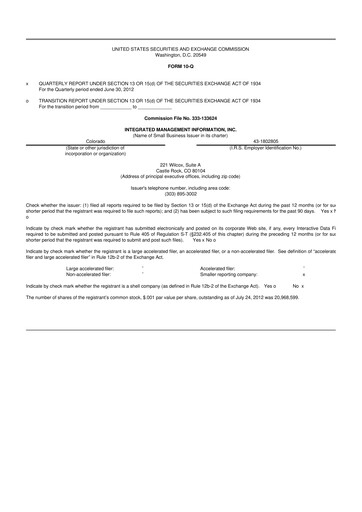 Vorschaubild Where Food Comes From 10-Q Quartalsbericht 2012 