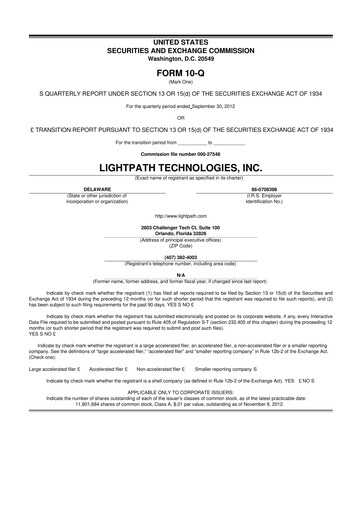 Vorschaubild LightPath Technologies 10-Q Quartalsbericht 2013 