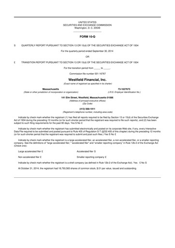 Thumbnail Western New England Bancorp 10-Q Quarterly Report FY2014 