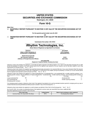 Thumbnail iRhythm 10-Q Quarterly Report FY2021 