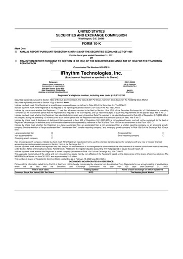 Thumbnail iRhythm 10-K Annual Report 2021