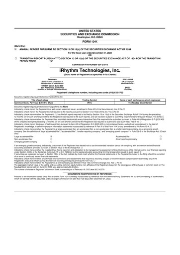 Thumbnail iRhythm 10-K Annual Report 2022