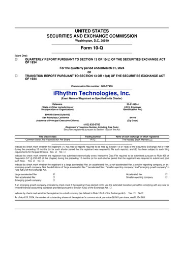 Thumbnail iRhythm 10-Q Quarterly Report FY2024 