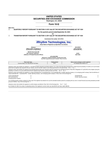 Thumbnail iRhythm 10-Q Quarterly Report FY2024 