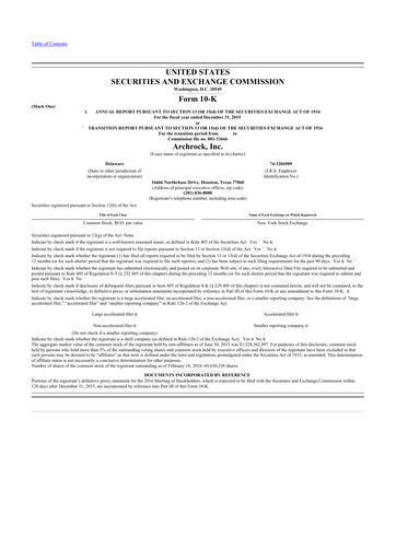 Thumbnail Archrock 10-K Annual Report 2015