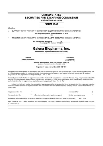 Thumbnail SELLAS Life Sciences 10-Q Quarterly Report FY2013 