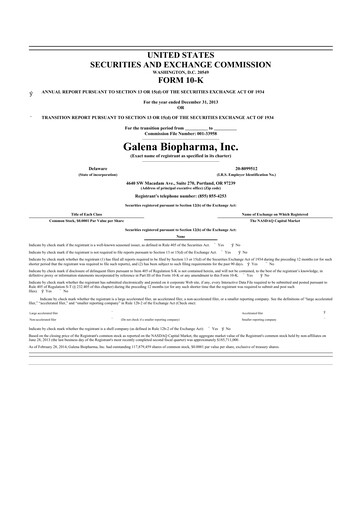 Thumbnail SELLAS Life Sciences 10-K Annual Report 2013