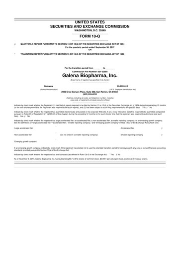 Thumbnail SELLAS Life Sciences 10-Q Quarterly Report FY2017 
