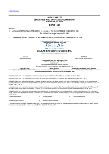 Thumbnail SELLAS Life Sciences 10-K Annual Report 2025