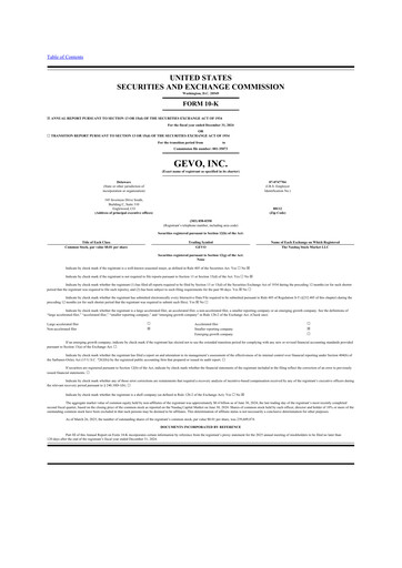 Thumbnail Gevo 10-K Annual Report 2024