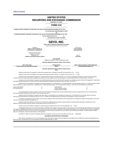 Thumbnail Gevo 10-K Annual Report 2025
