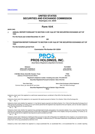 Thumbnail PROS Holdings, Inc.
 10-K Annual Report 2017